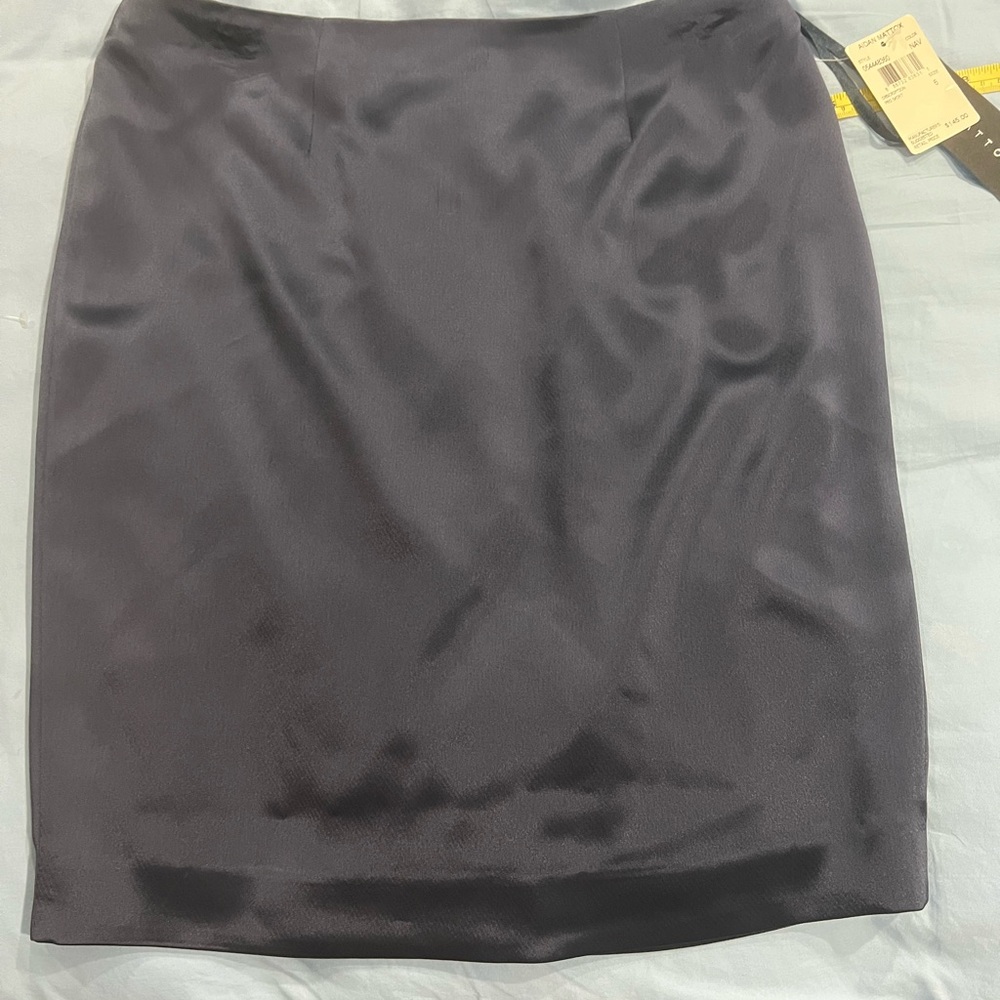 Aidan Mattox Sleek Dark Pencil Skirt